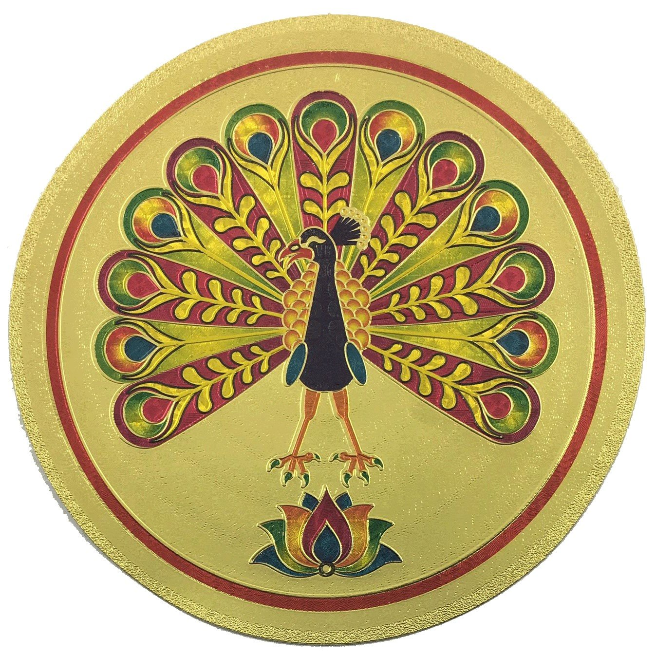 Stickerbazaar Micro Golden Embossing Rangoli Stickers
