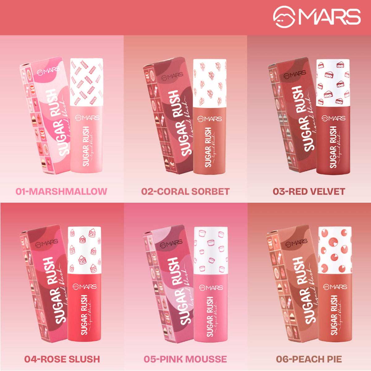 MARS Cosmetics Sugar Rush Liquid Blush - 01-MARS Cosmeticsh Mallow