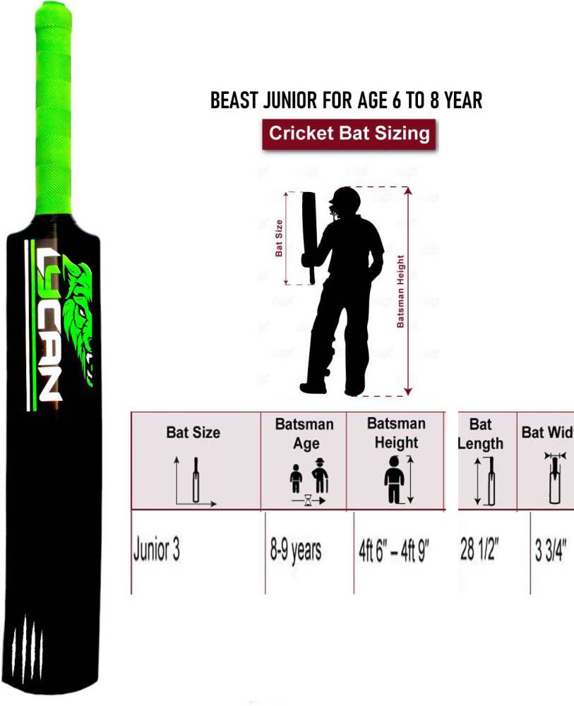 Lycan Junior Plastic Cricket Bat (Size 3)