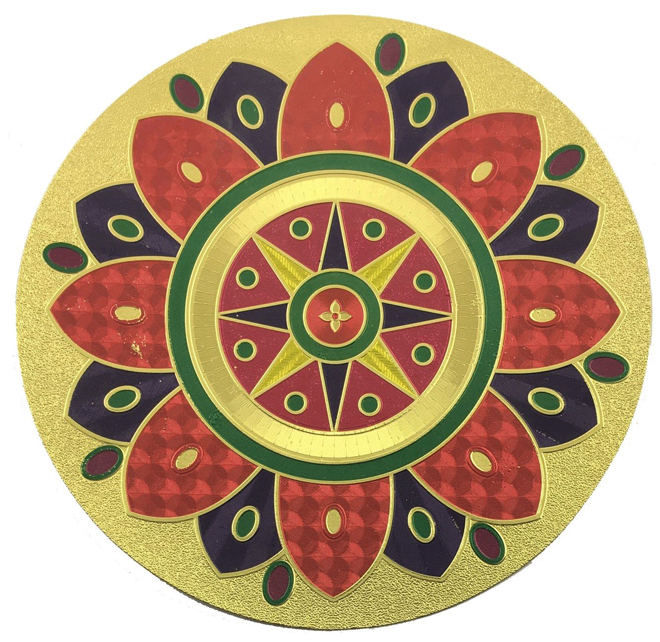 Stickerbazaar Micro Golden Embossing Rangoli Stickers
