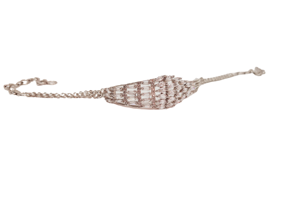 Rhodium-Plated Alloy American Diamond Studded Designer Bracelets - The Pari