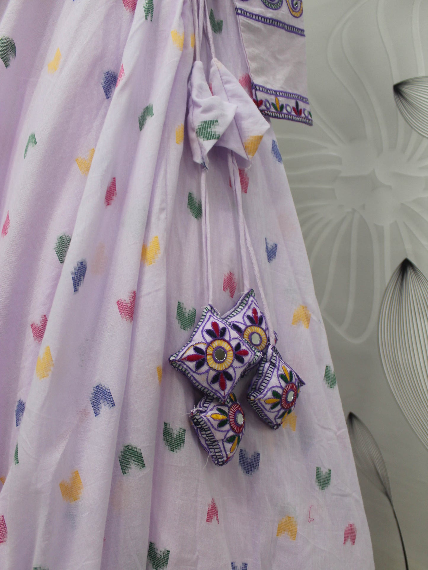 Myra Lovender Koti Style Cotton Embroidered Designer Navratri Special Lehenga