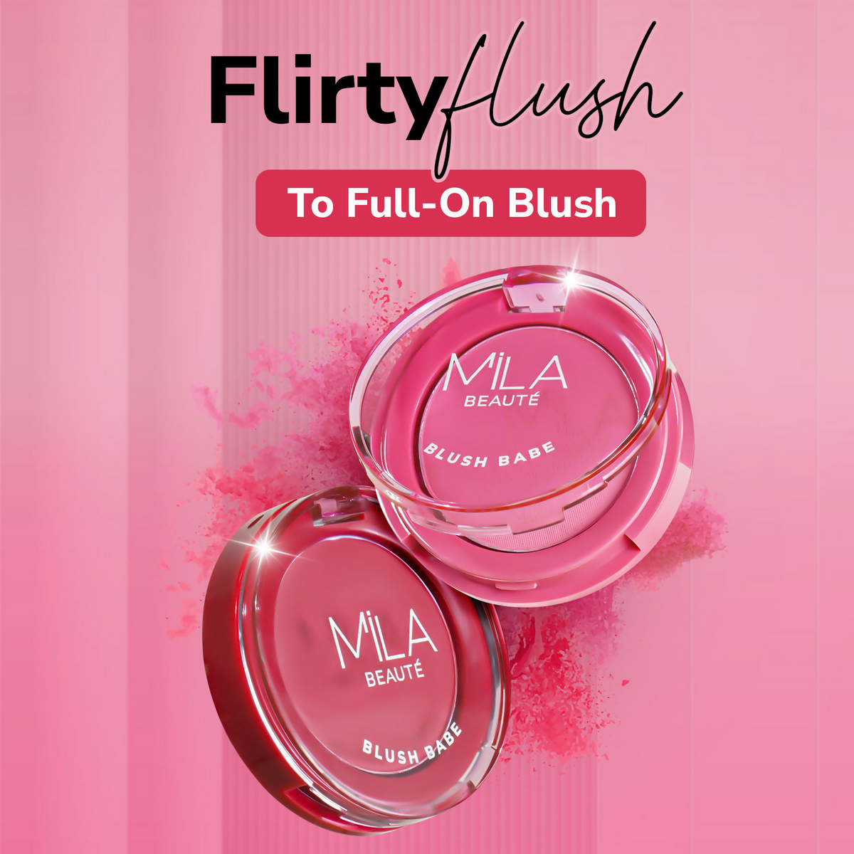 Mila Beaute Babe Blush Powder Blush - Peach Soda