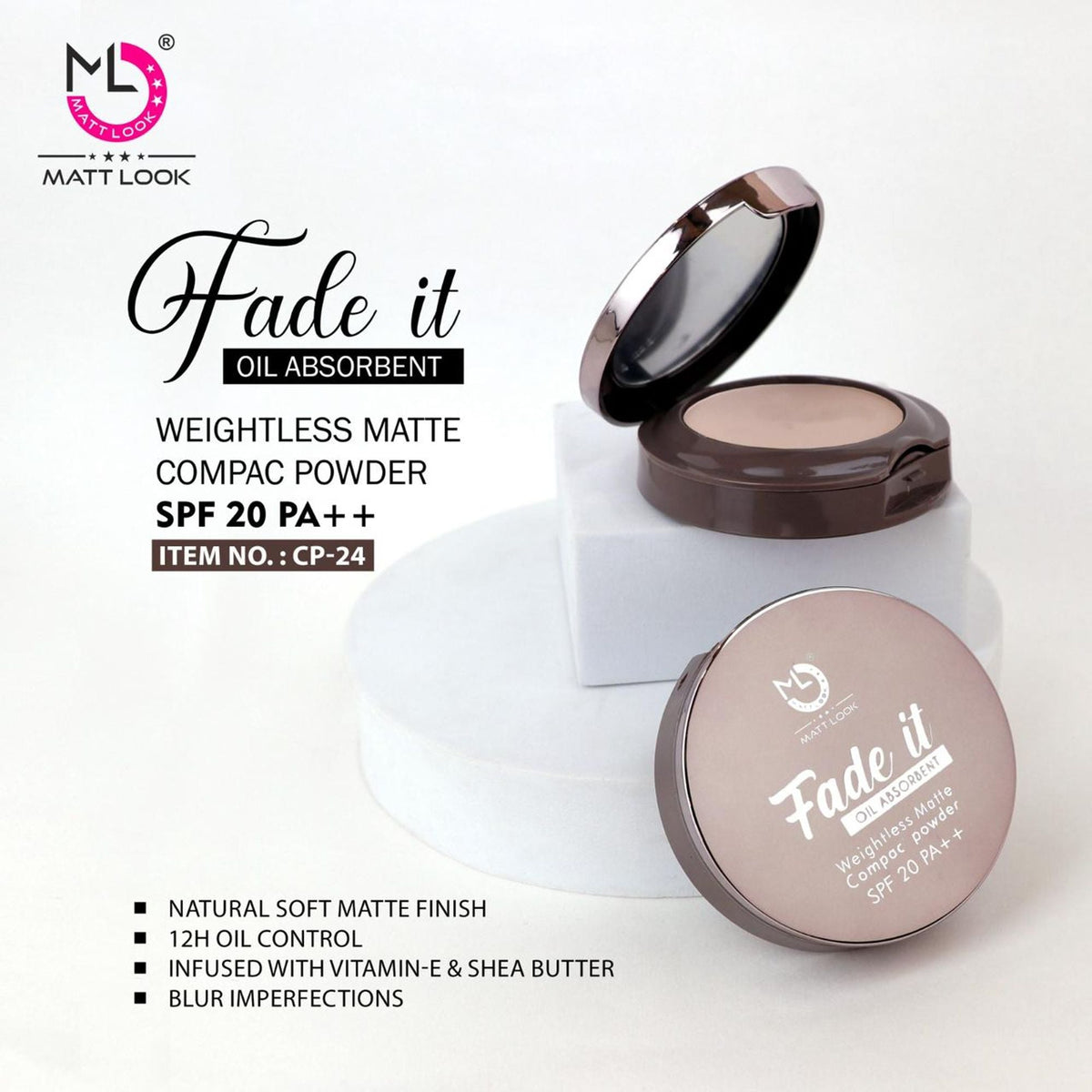 Matt Look Fade If Oil Absorbent Compact - 02 Natural Sand