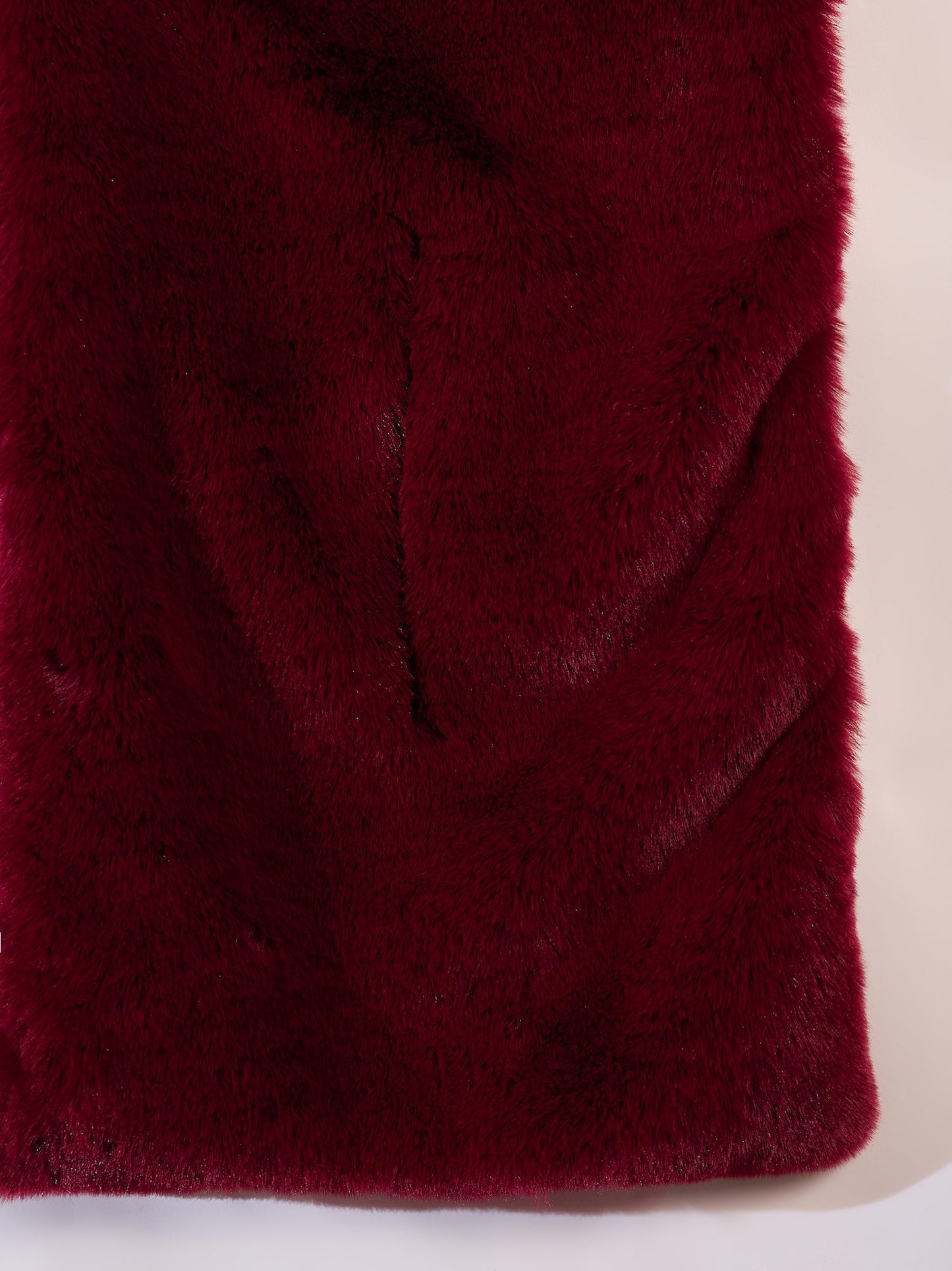InWeave Burgundy Faux Fur Cape