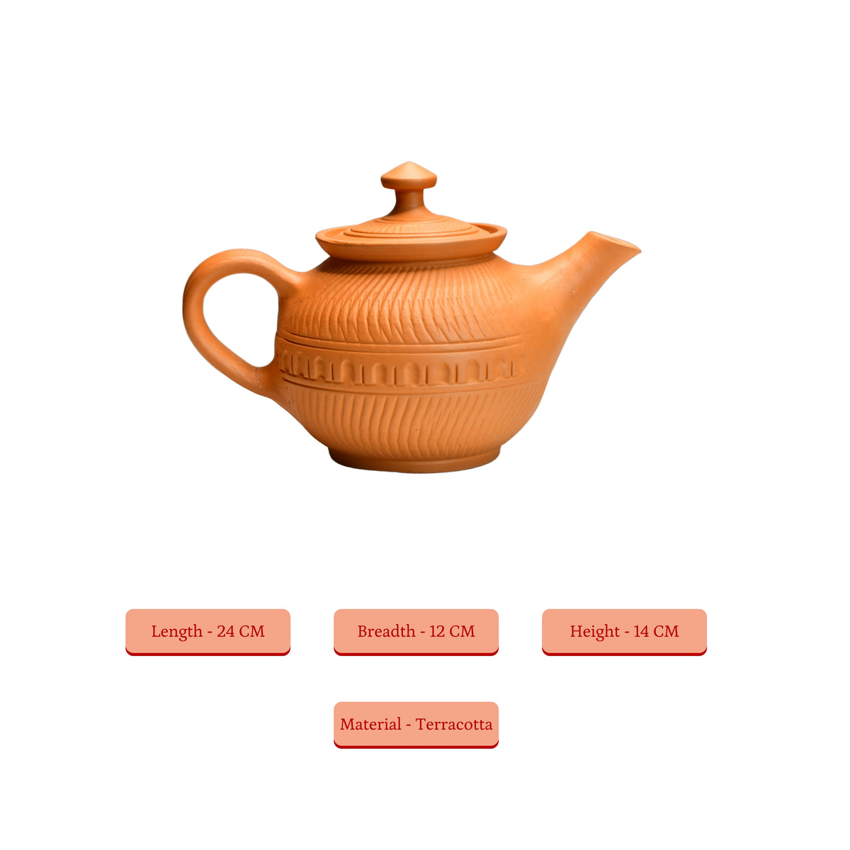 Sowpeace Premium Large Terracotta Kettle for Tea and Coffee