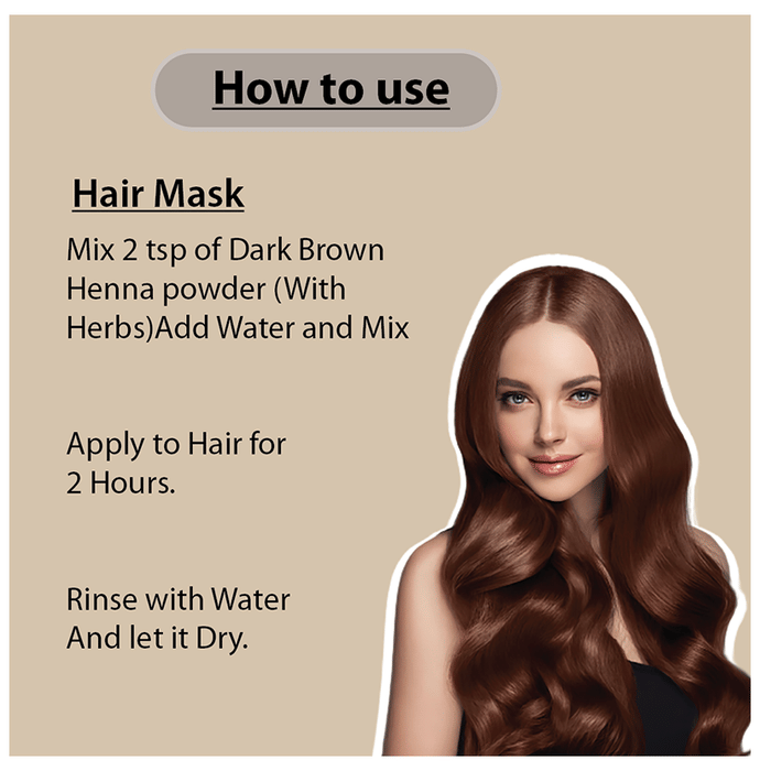 Minature Dark Brown Henna Powder Enriched with Herbs