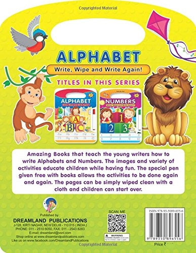 Dreamland Write and Wipe Book - Alphabets