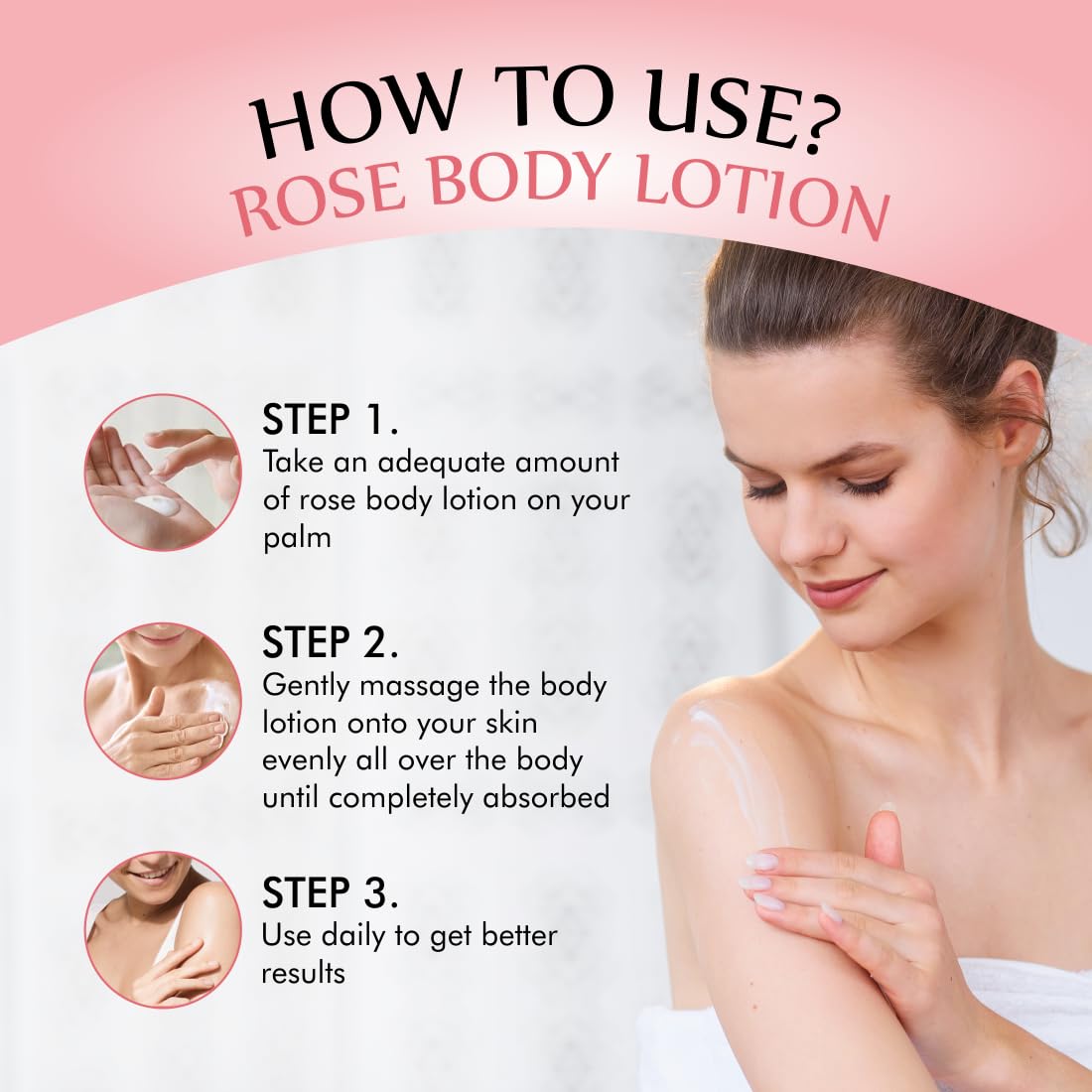 Nuerma Science Rose Body Lotion for Deep Moisturizing, Hydration & Nourishment