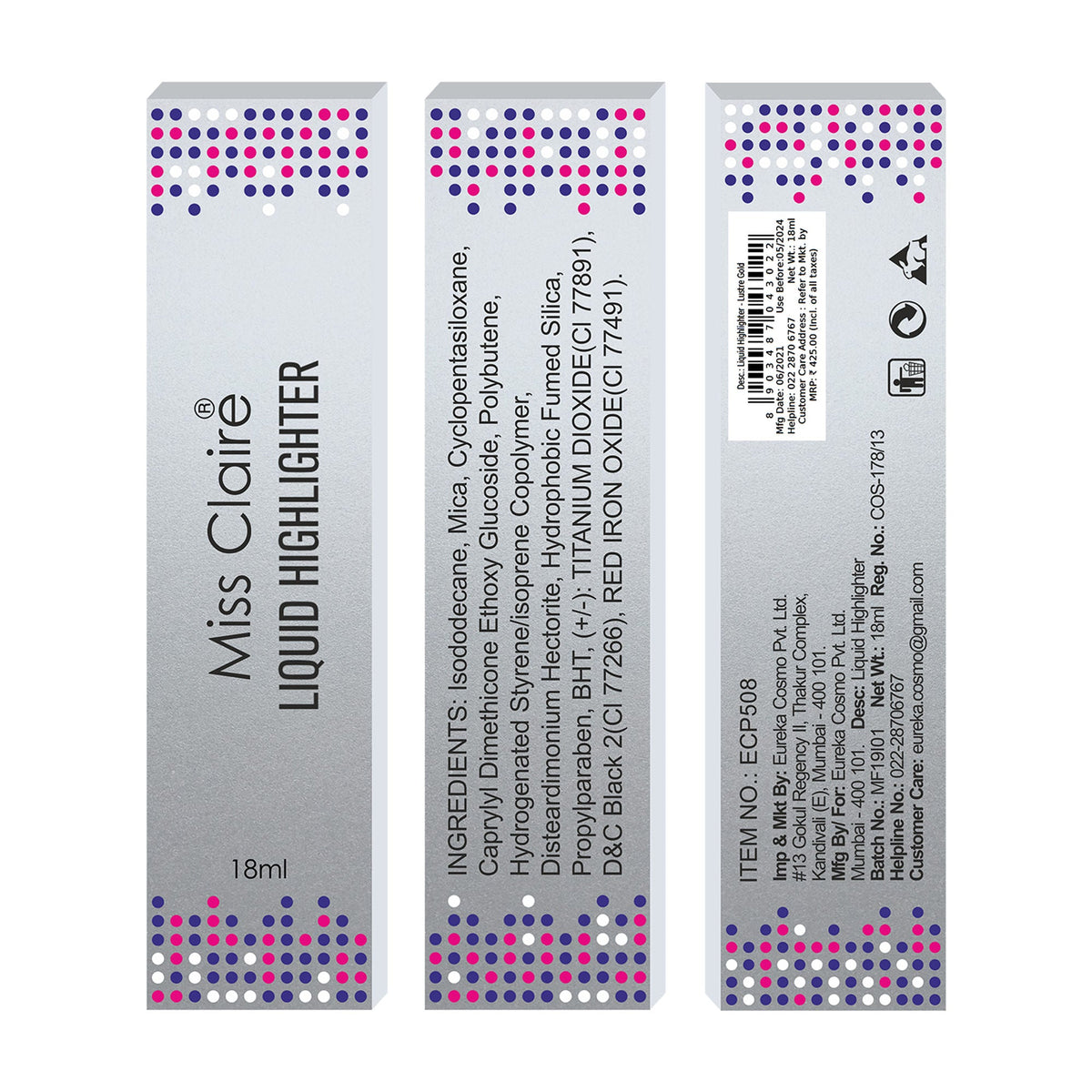 Miss Claire Liquid Highlighter - Lustre Gold