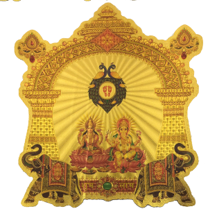 Stickerbazaar Micro Golden Mandir Big Sticker