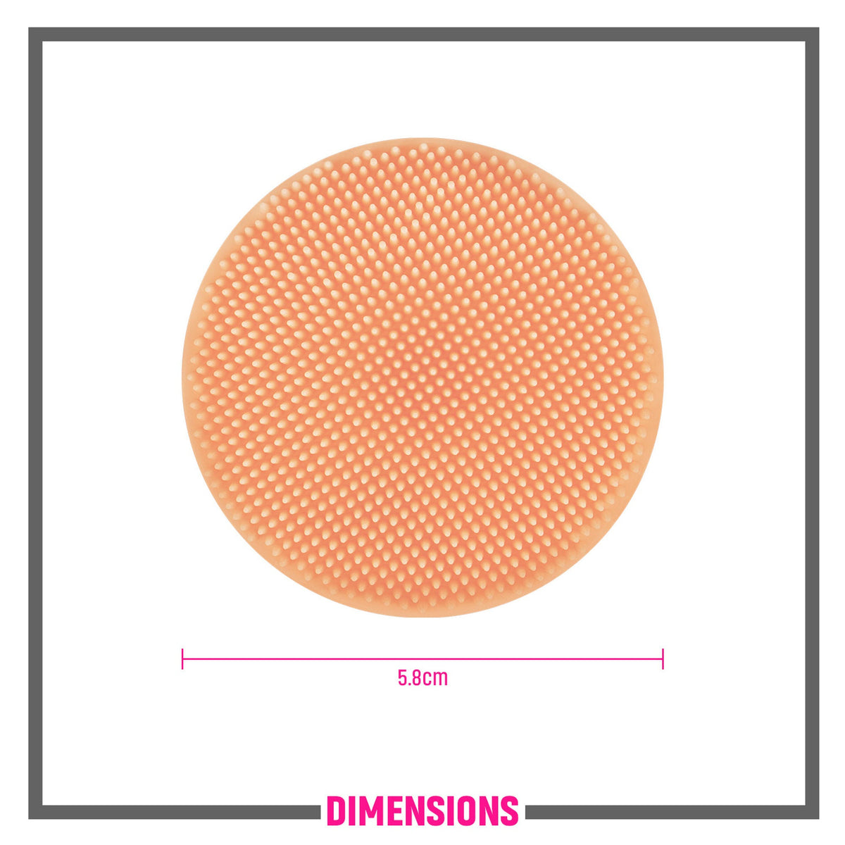 Miss Claire Lx051 Facial Scrubber Round - Peach