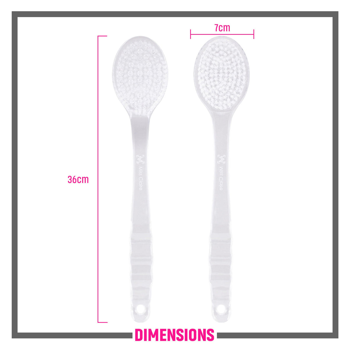 Miss Claire Lx025 Bath Brush - White