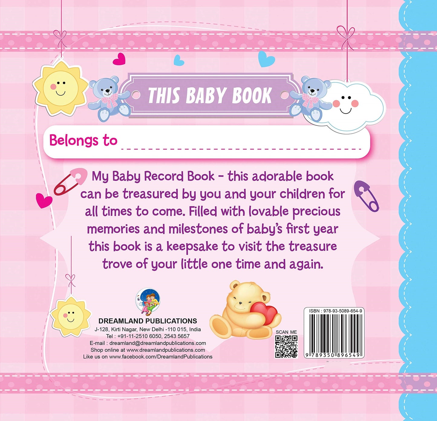 Dreamland My Baby Record Book