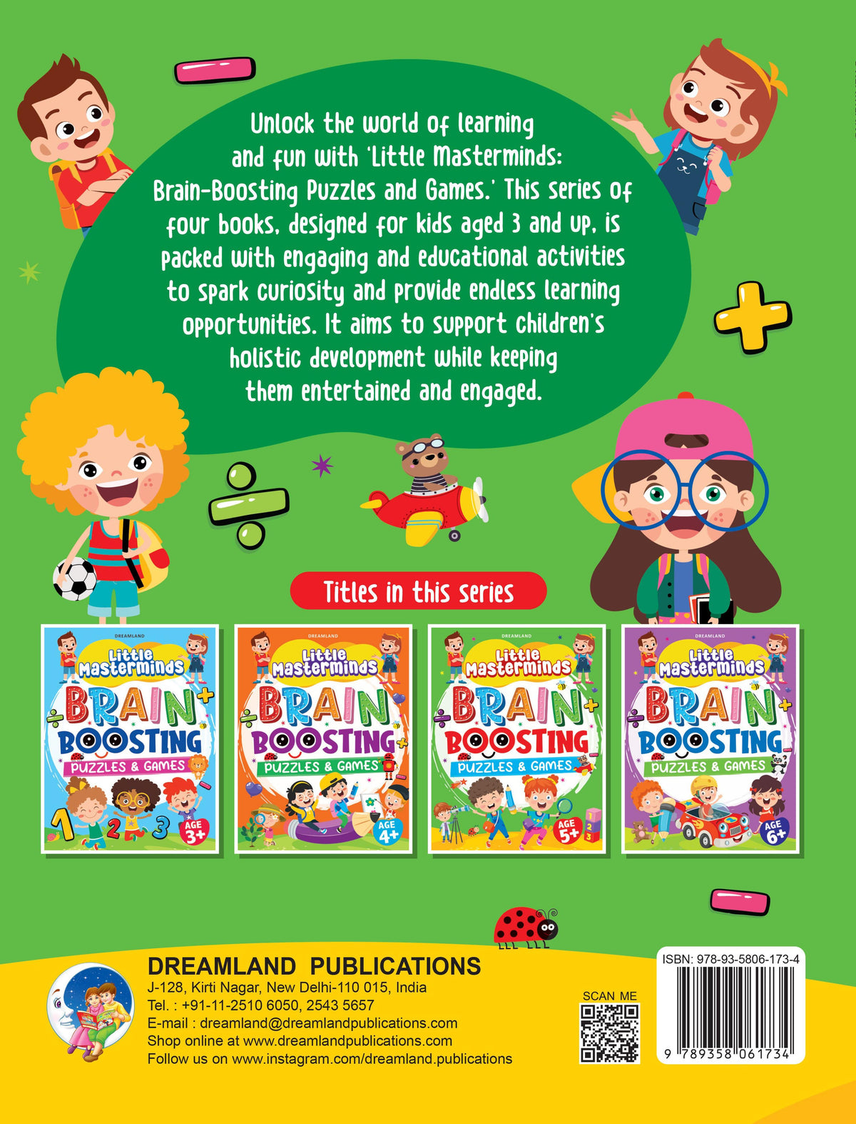 Dreamland Publications Little Masterminds: Brain Boosting Puzzles & Games Activity Book for Kids Age 5 and Up