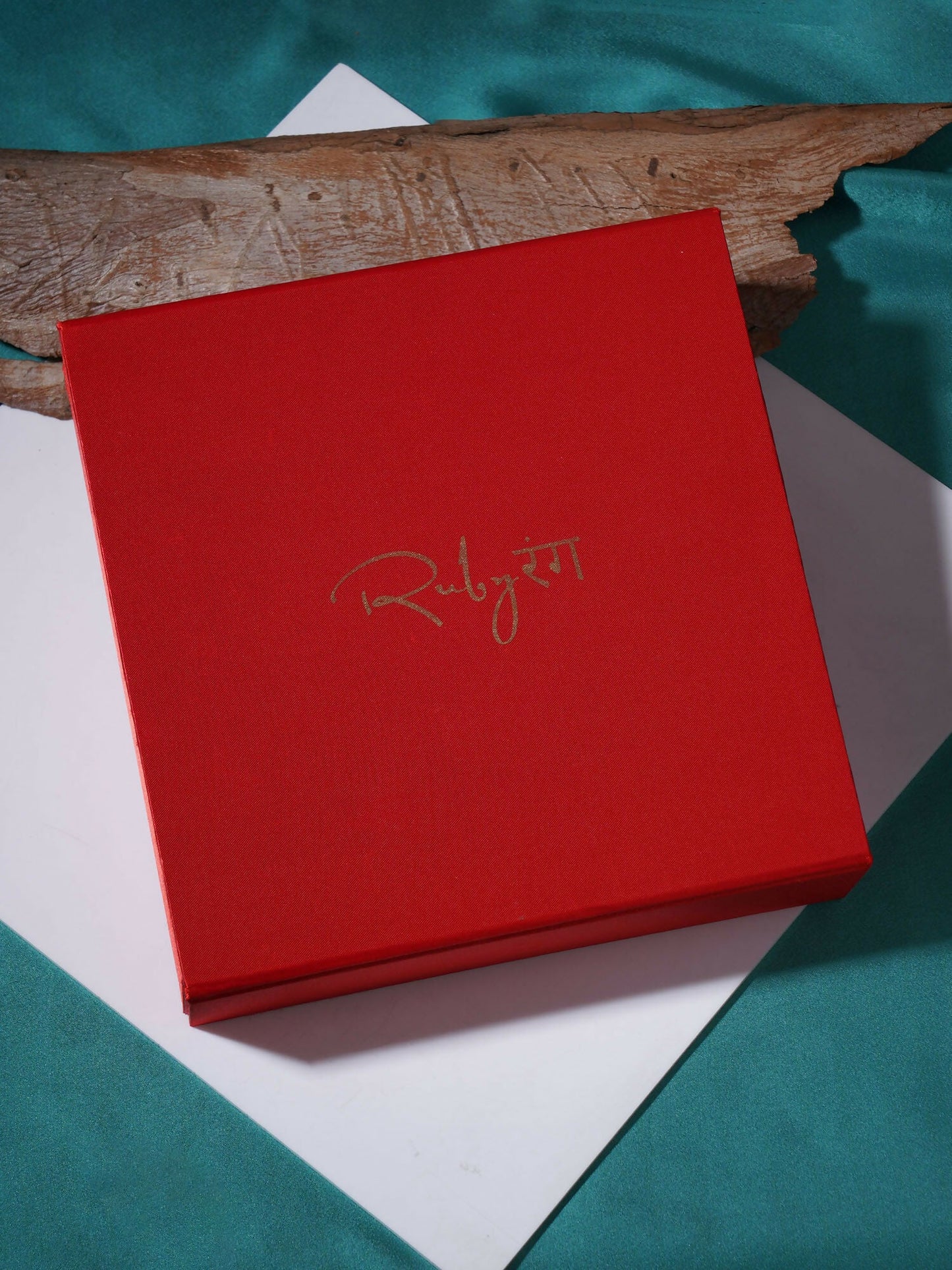Long Kundan Neckpiece with Earrings & Maang Tikka with Multi Stones Jewellery Set (Gold) - Ruby Raang