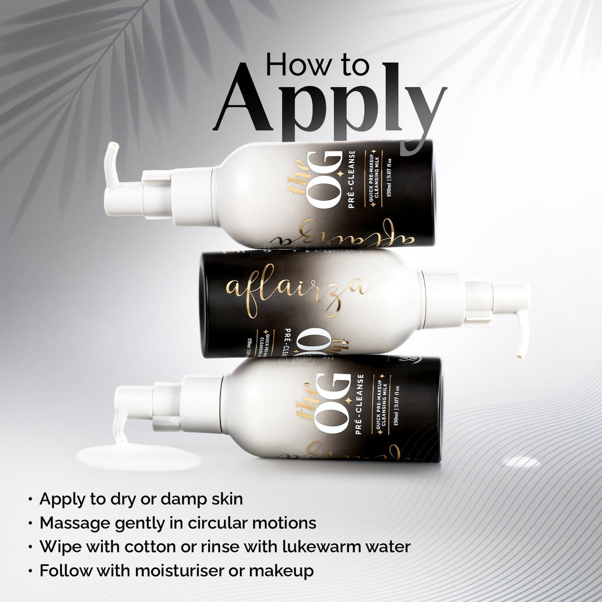 Aflairza The OG Pre-Makeup Cleansing Milk With Jojoba & Argan Oil for Gentle Daily Cleanser & Makeup Prep