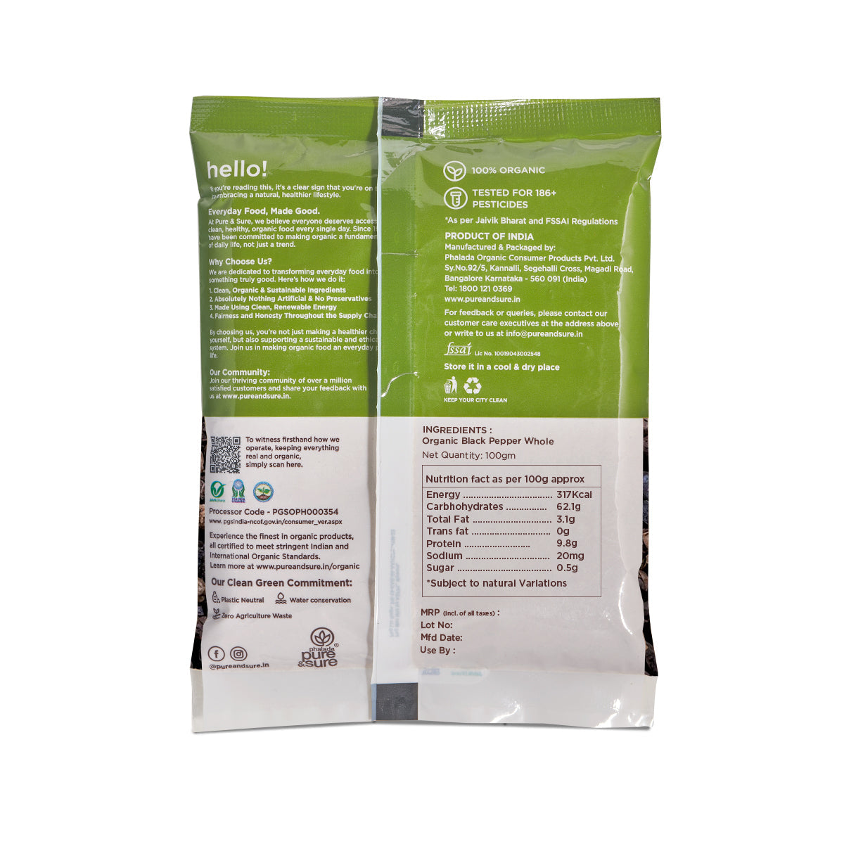 Pure & Sure Organic Black Pepper Powder