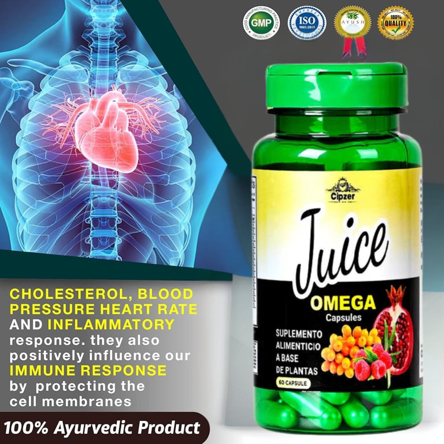 Cipzer Juice Omega Capsules