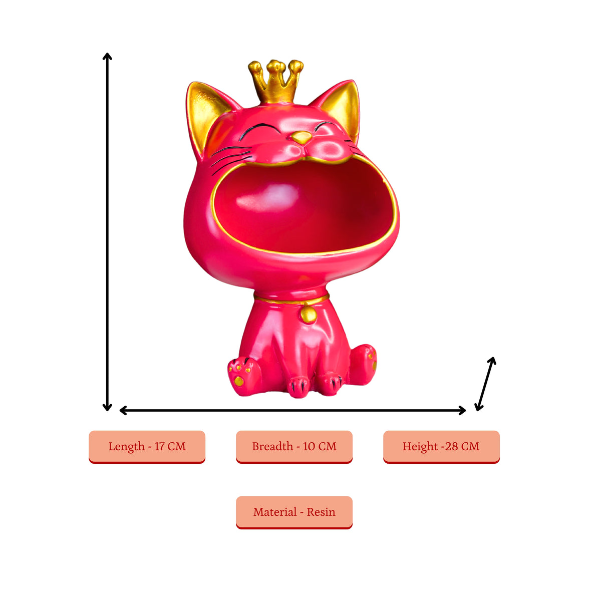Sowpeace Moulded Resin Cat Holder