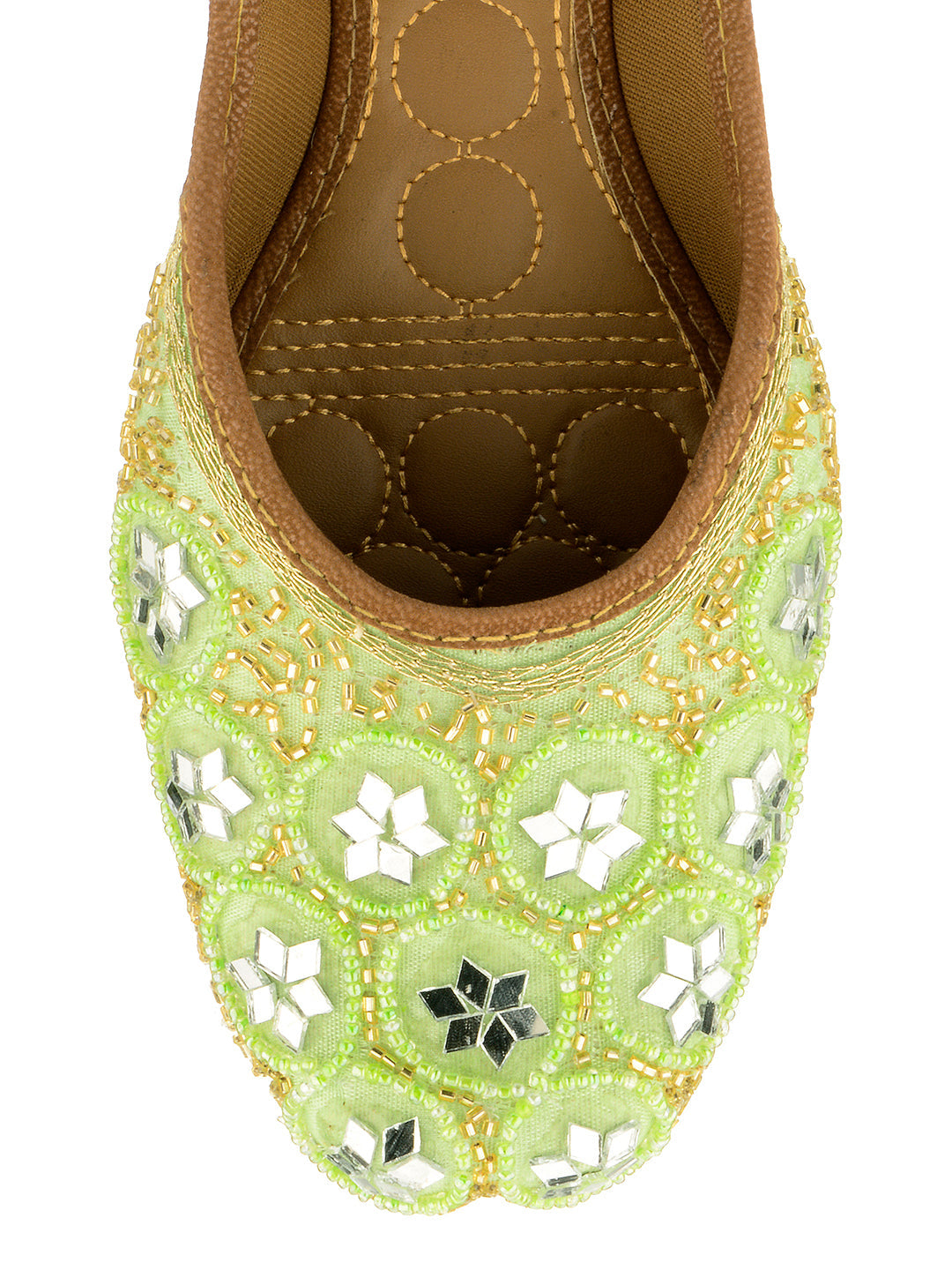 Desi Colour Women Indian Ethnic Footwear-Party Wear Mirror Work