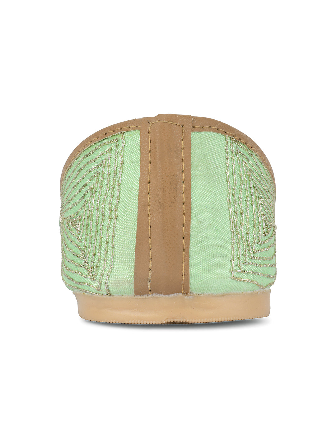 Desi Colour Women Indian Ethnic Footwear-Sleek Pearl-Green