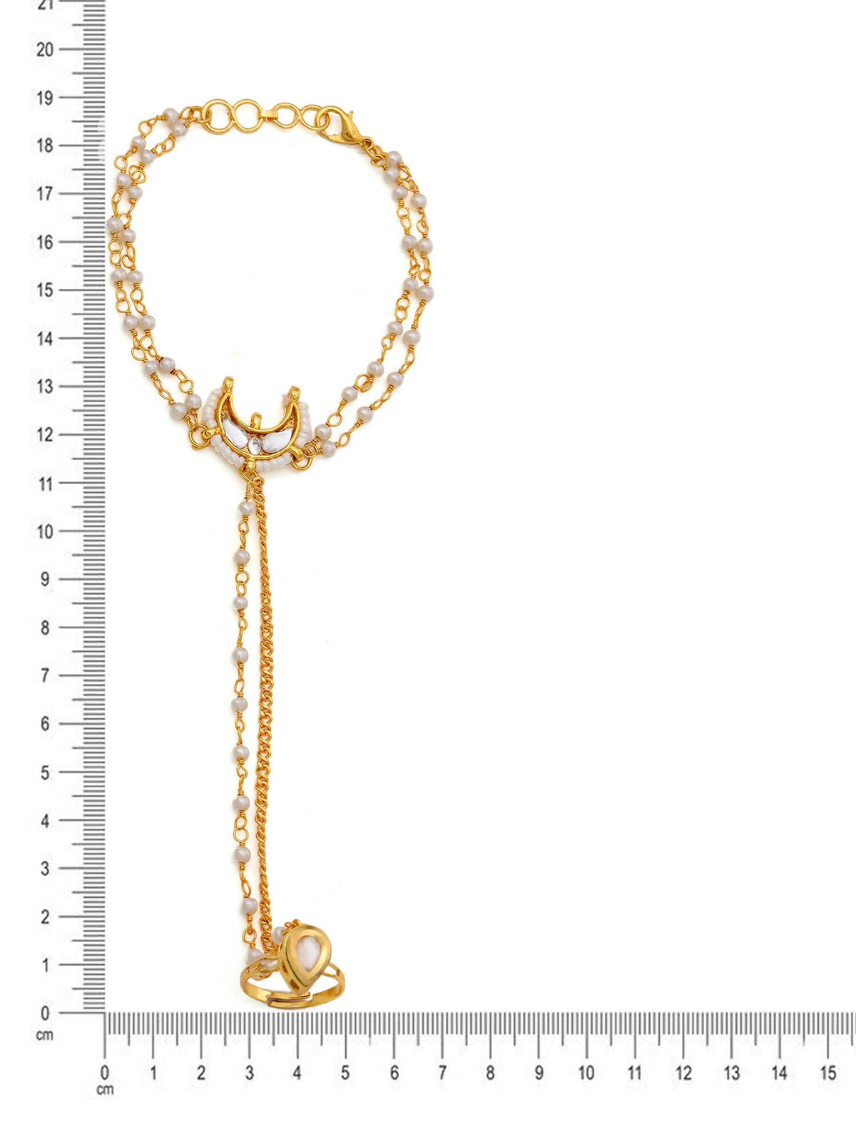 Ruby Raang Gold Chand Kundan Haath Phool