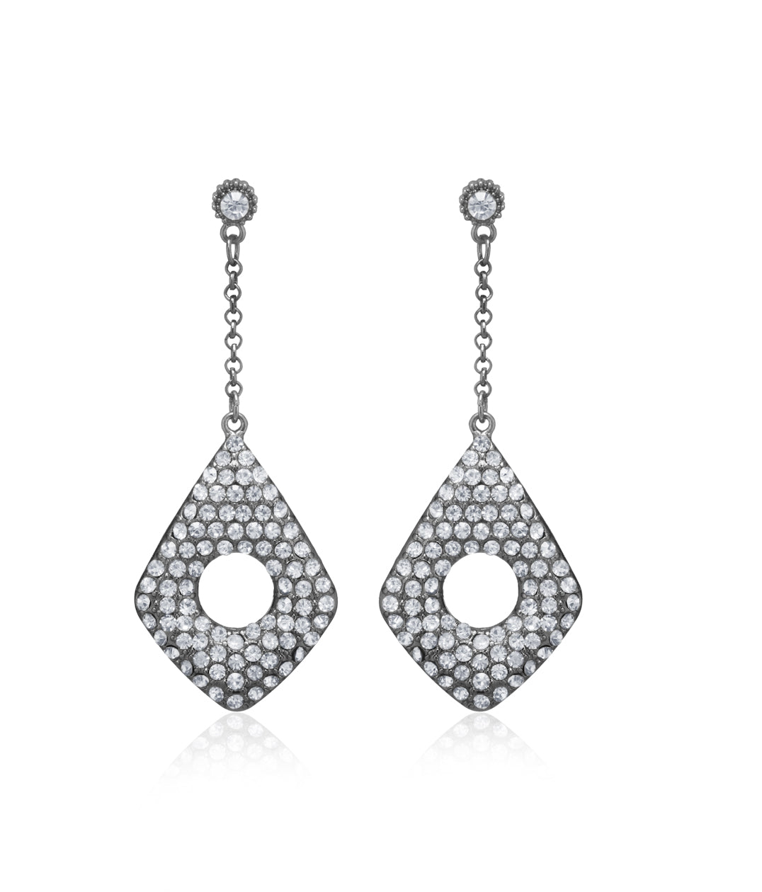 Silver-Plated Alloy Diva Look Stylish Contemporary Earrings - The Pari