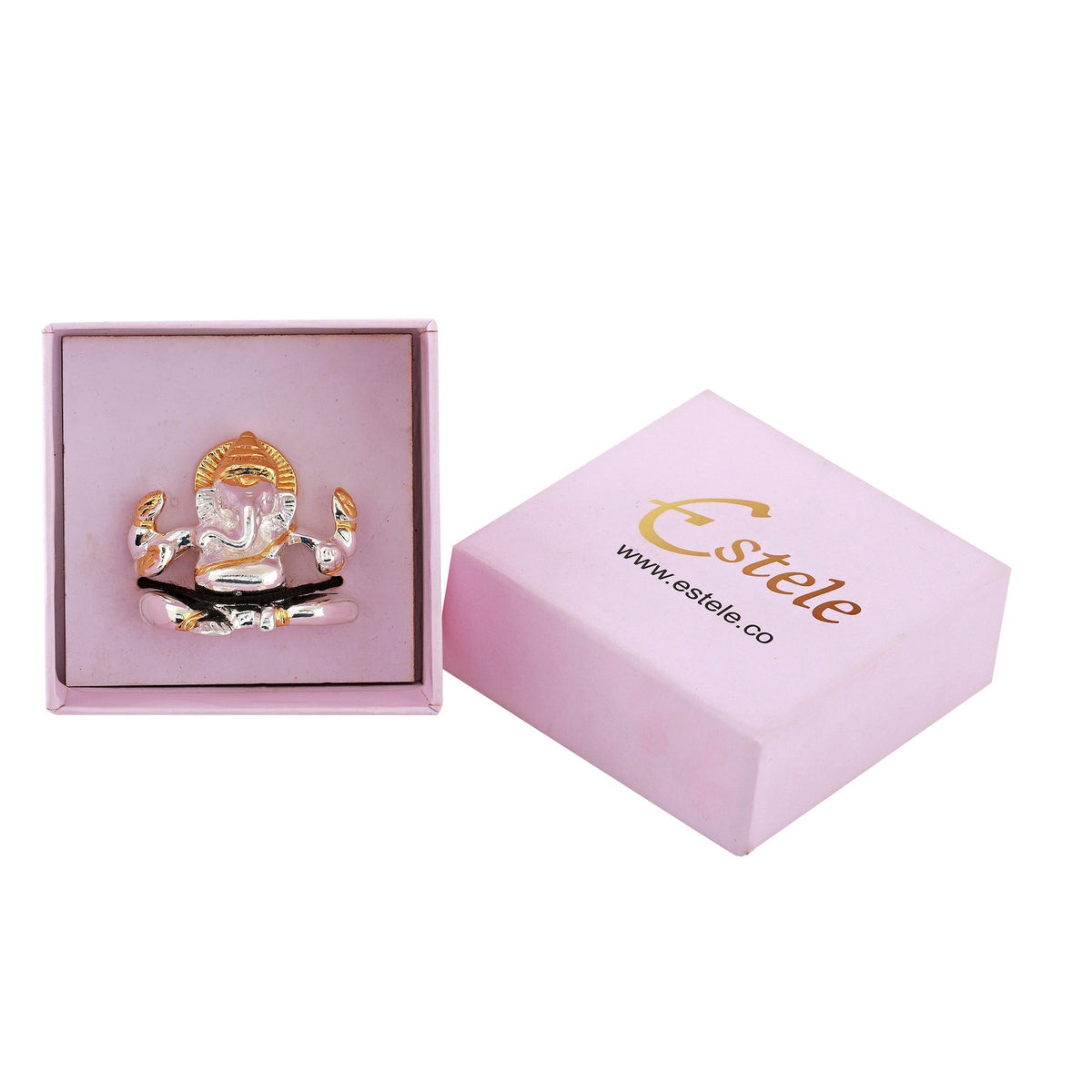 Estele Gold-Polished Spiritual Lord Bal Ganesha Idol for Gifts & HouseWarming/Home/Office Decors