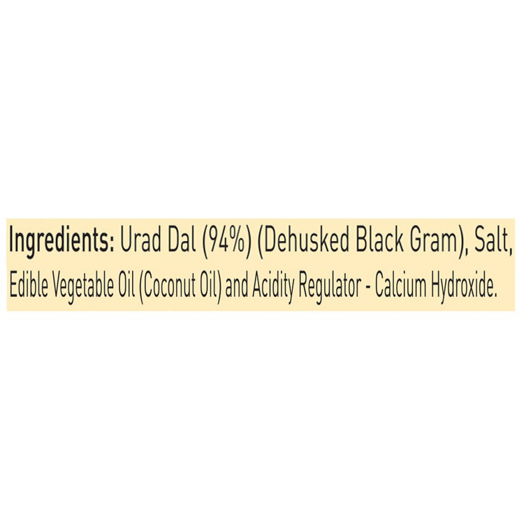 Priya Urad Dal Papad - Plain