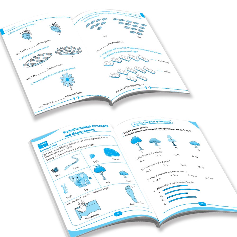 Grade 1 Comprehensive Learning with Mathematics Workbooks Set of 4 Ages 6-7 Years: Gear Up Math, Mental Math, Olympiad, and Challenging Word Problems