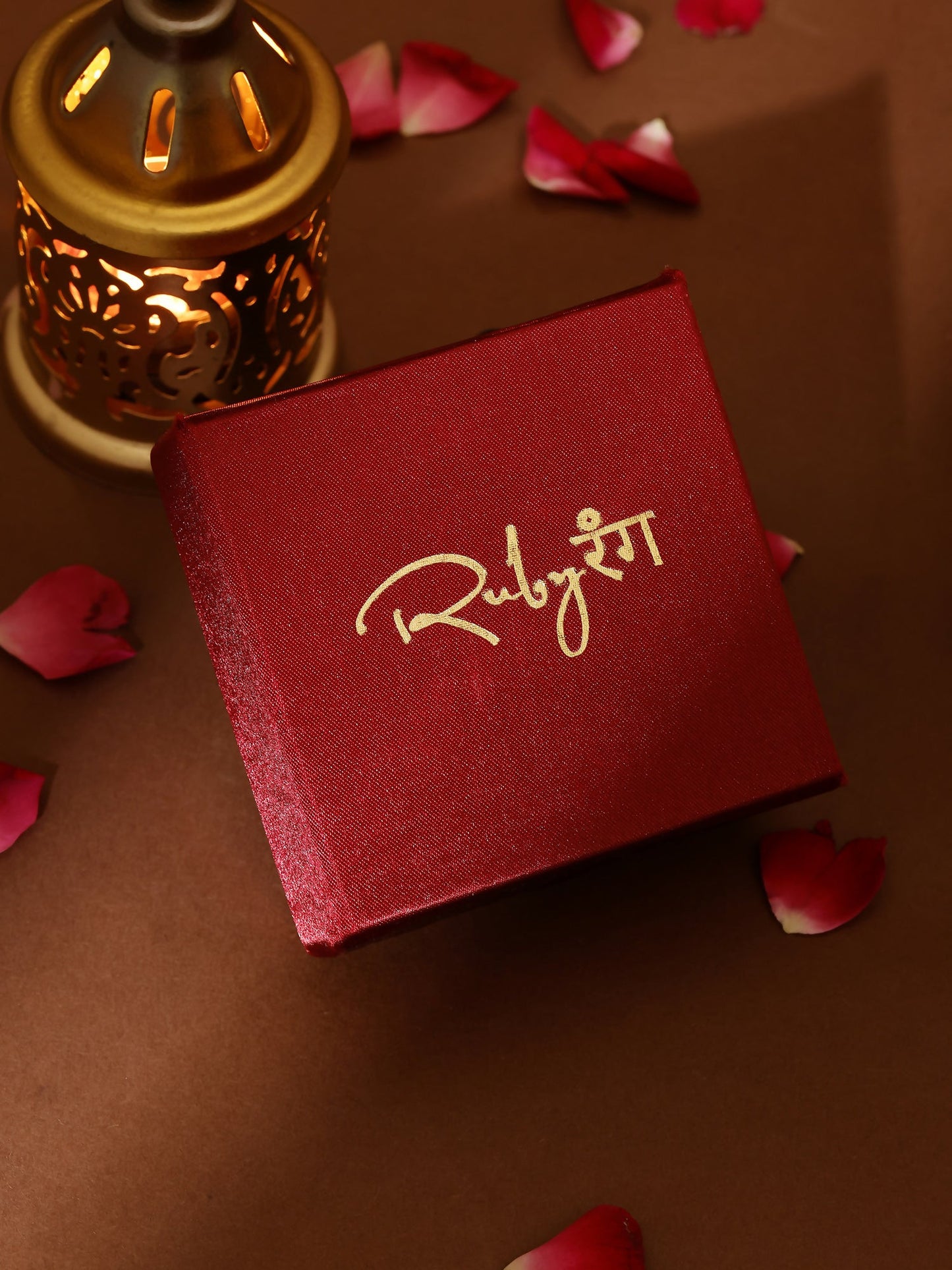 Ruby Raang Gold Square with Pearls Kundan Maang Tikka