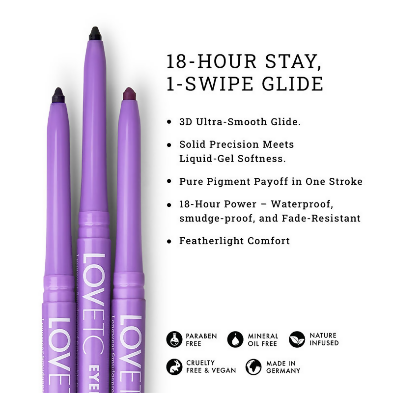 LOVETC Eyephoria Longwear Smudge-Proof Retractable Kajal - Deep Dive