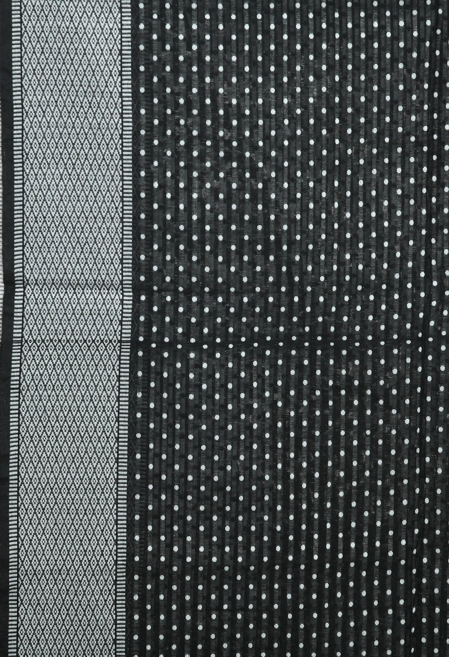 Mominos Fashion Moeza Handloom Cotton Black Dot Dupatta