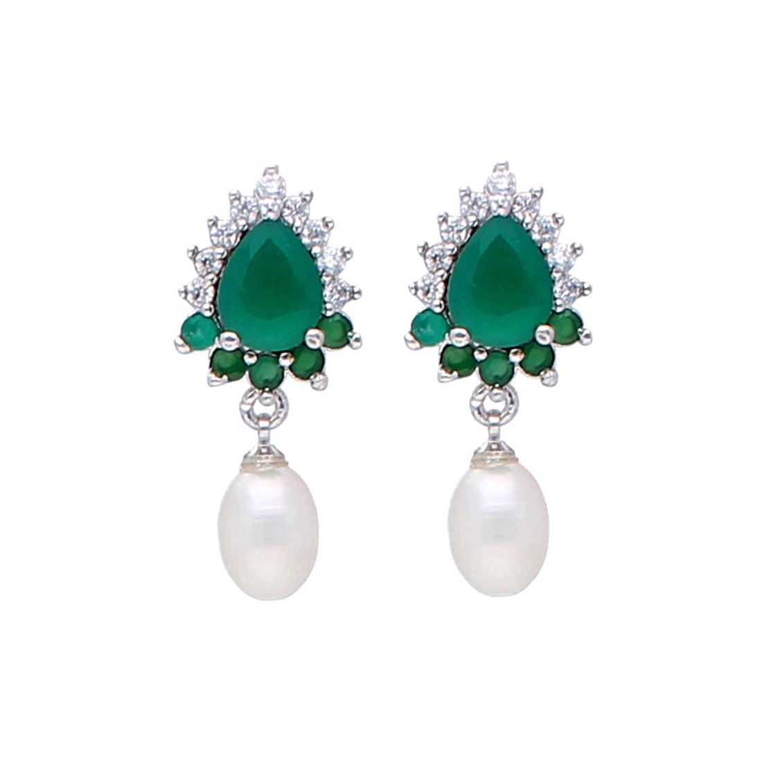 J Pearls Sparkling Pearl Earrings - Real Pearl Jewelry