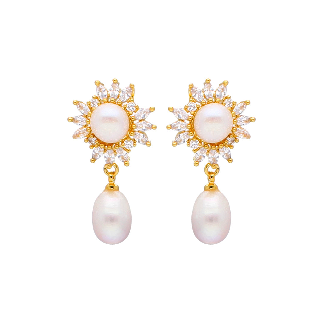 J Pearls Blazing Pearl Earrings - Real Pearl Jewelry