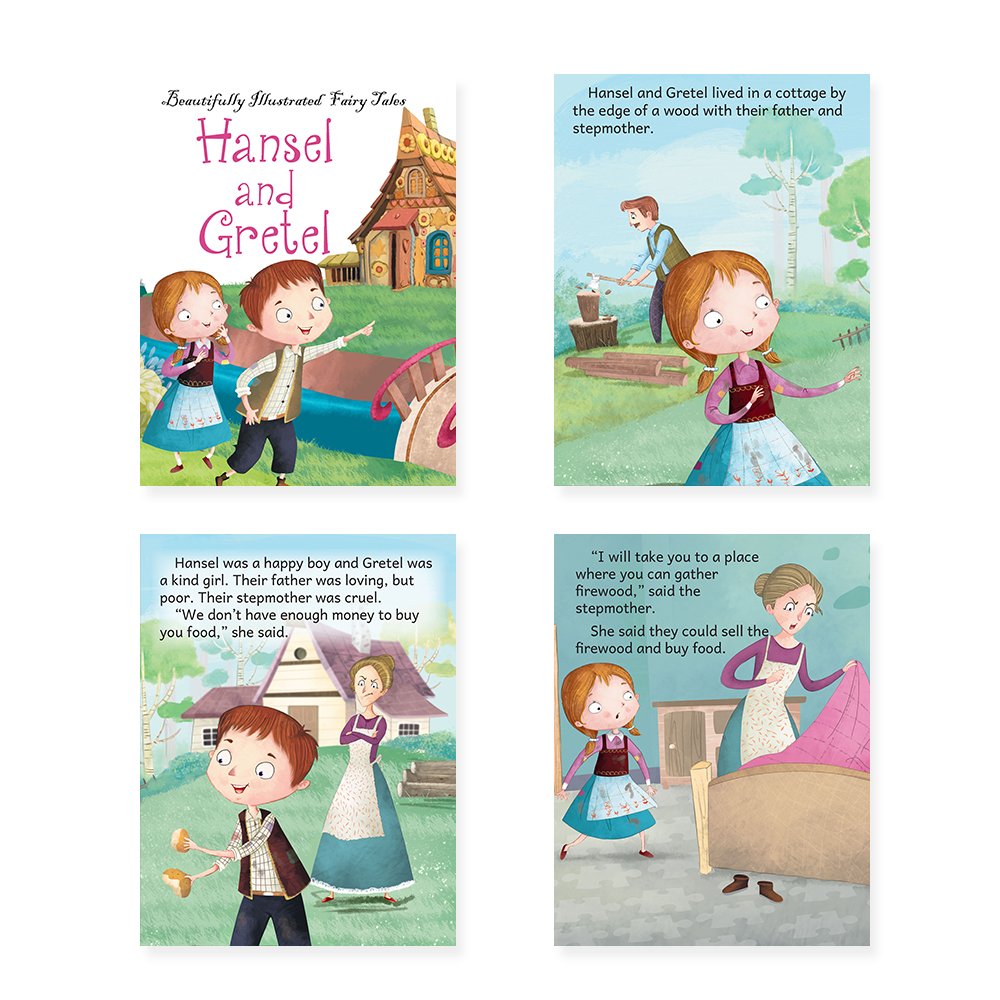Jolly Kids Beautifully Illustrated Fairy Tales 4 in 1 Books C Set of 2| Ultimate Collection of Bedtime Megical Stories For Children Ages 3-8 Years