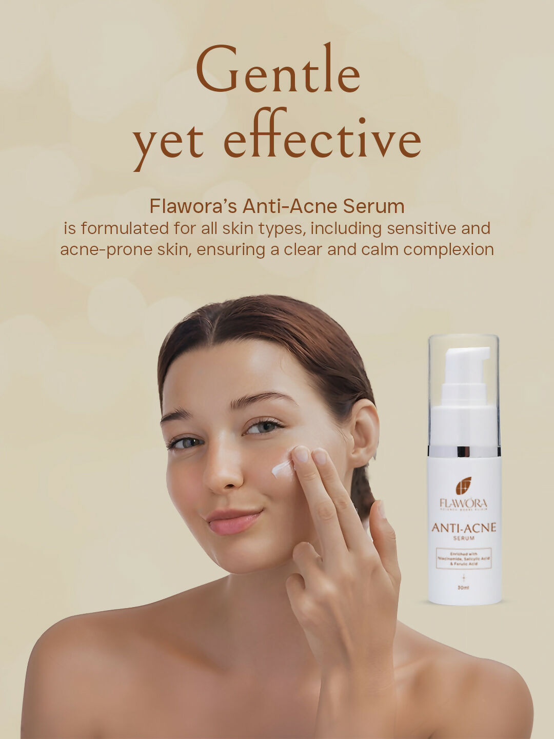 Flawora Set of Anti-Grey Hair Serum and Anti Acne Serum