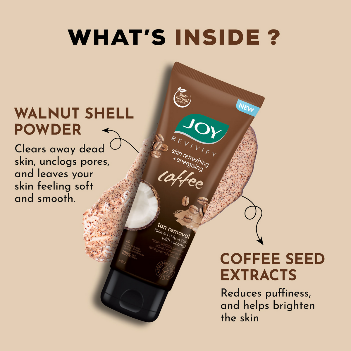 Joy Anti Pollution Exfoliating Coffee Face & Body Scrub