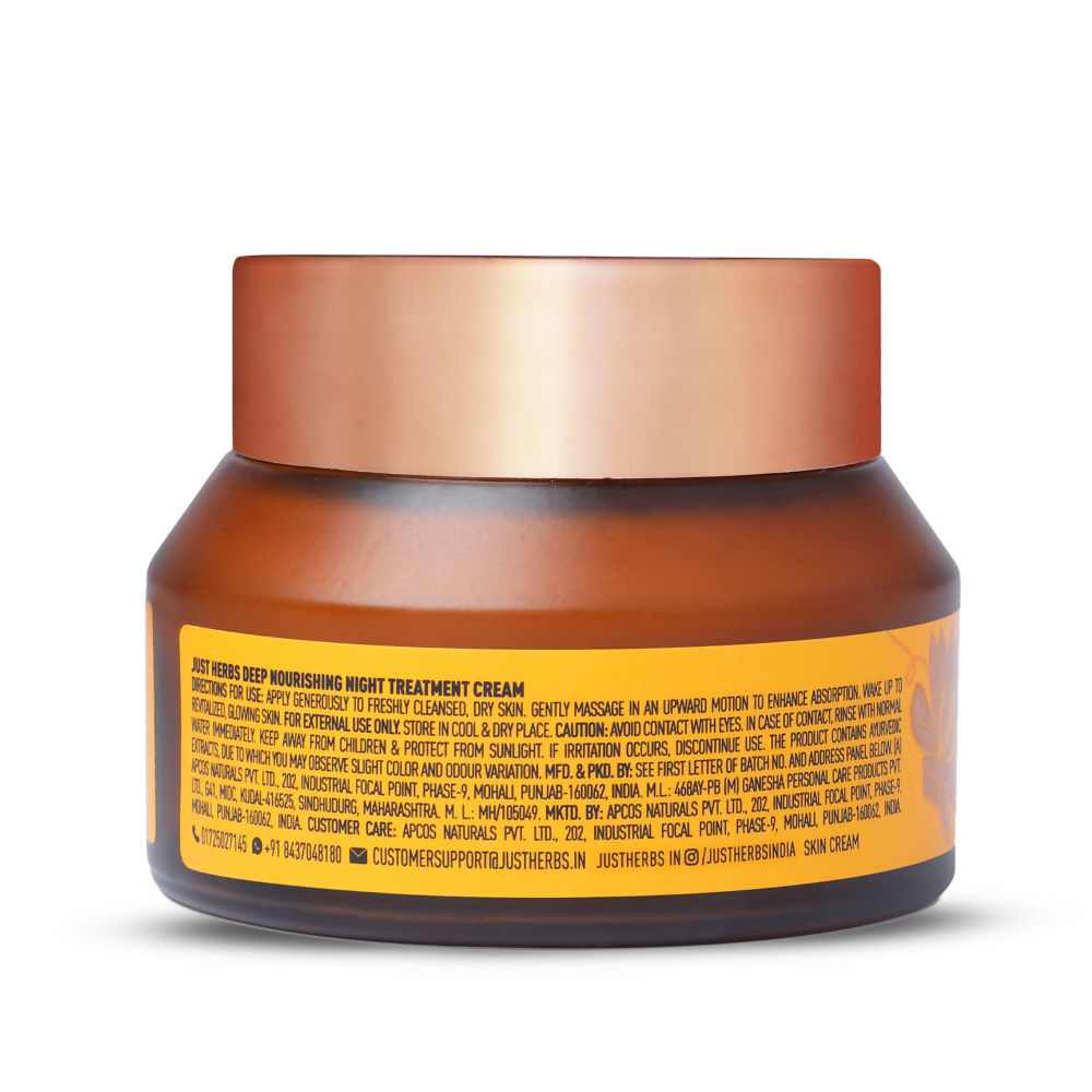 Just Herbs Pure Ghee & 24K Gold Deep Nourishing Night Treatment Cream