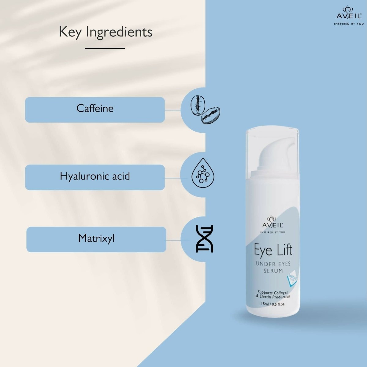 Aveil Eye Lift Under Eyes Serum - Smoothens Fine Lines & Wrinkles