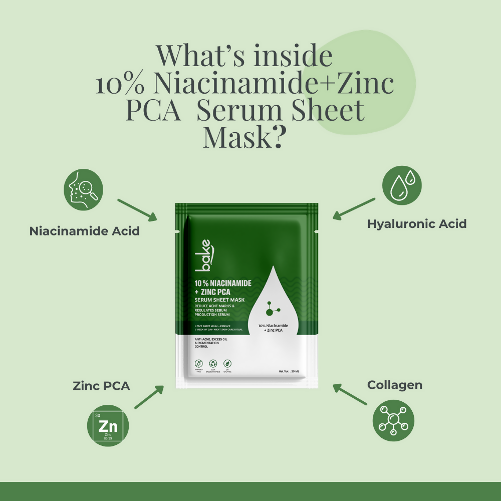 Bake 10% Niacinamide + Zinc PCA Serum Sheet Mask