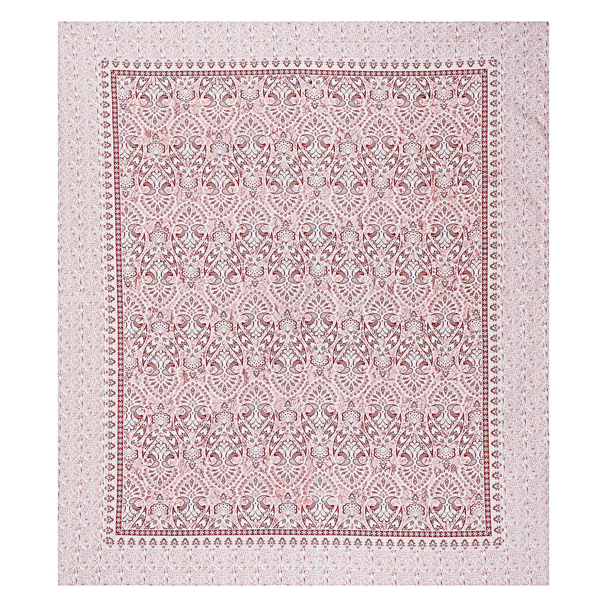 Rudra Bazaar Peach 210 TC Cotton Double King Bedsheet With 2 Pillow Covers