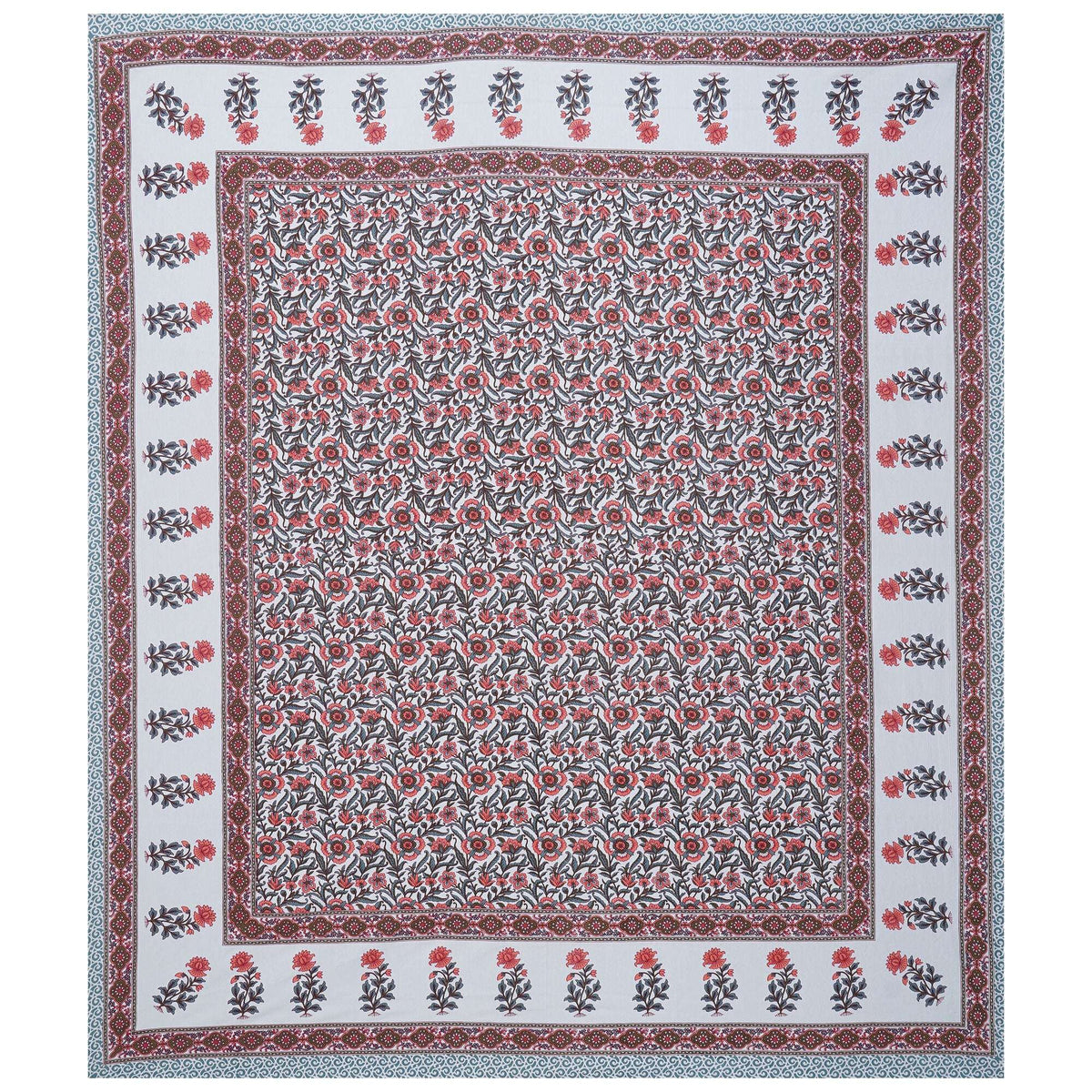 Rudra Bazaar Grey 210 TC Cotton Double King Bedsheet With 2 Pillow Covers