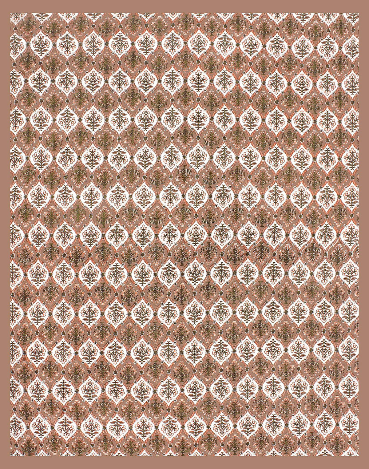 Rudra Bazaar Brown 210 TC Cotton Double King Bedsheet With 2 Pillow Covers