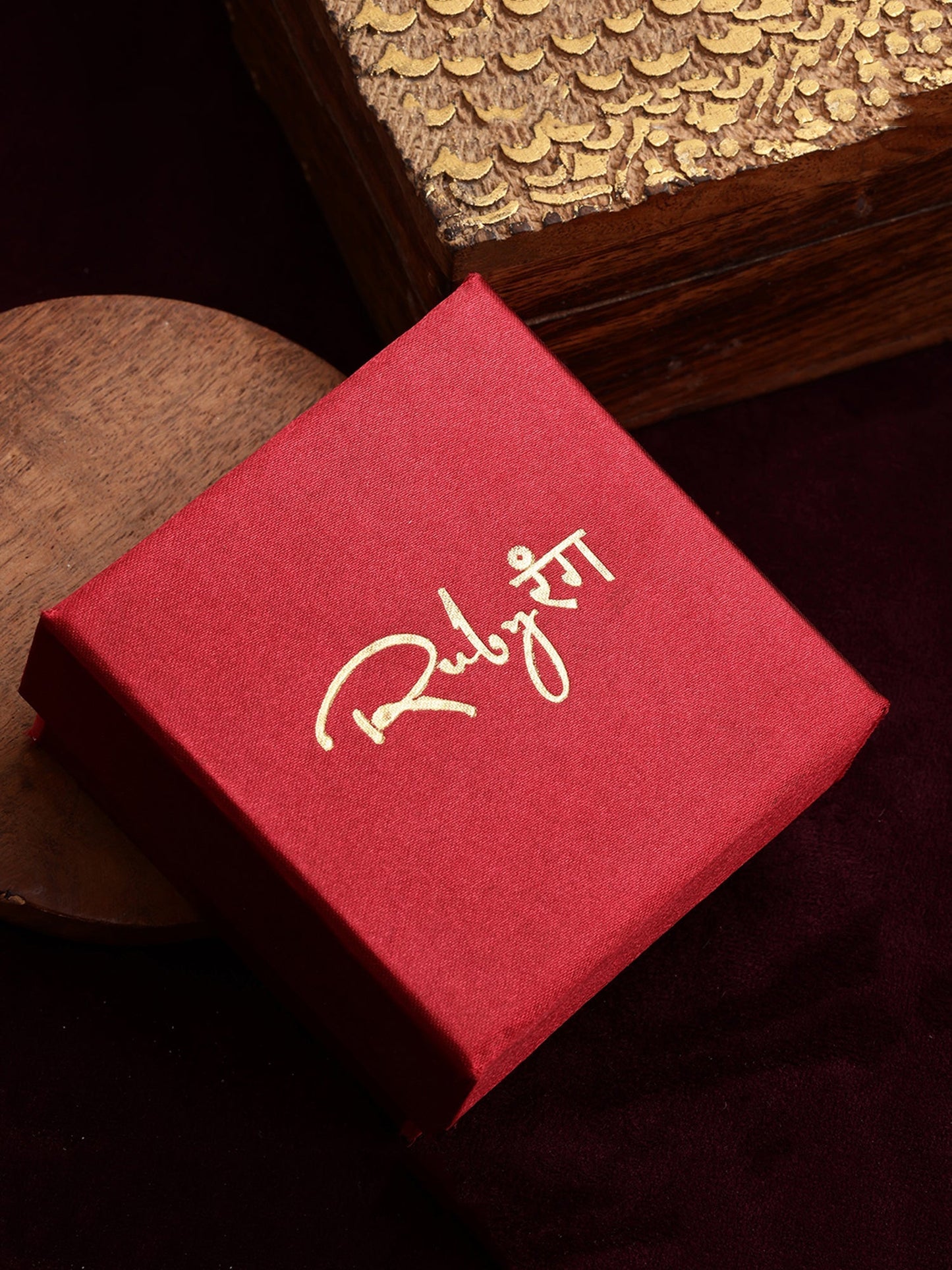 Kundan Maang Tikka with Diamonds - Ruby Raang