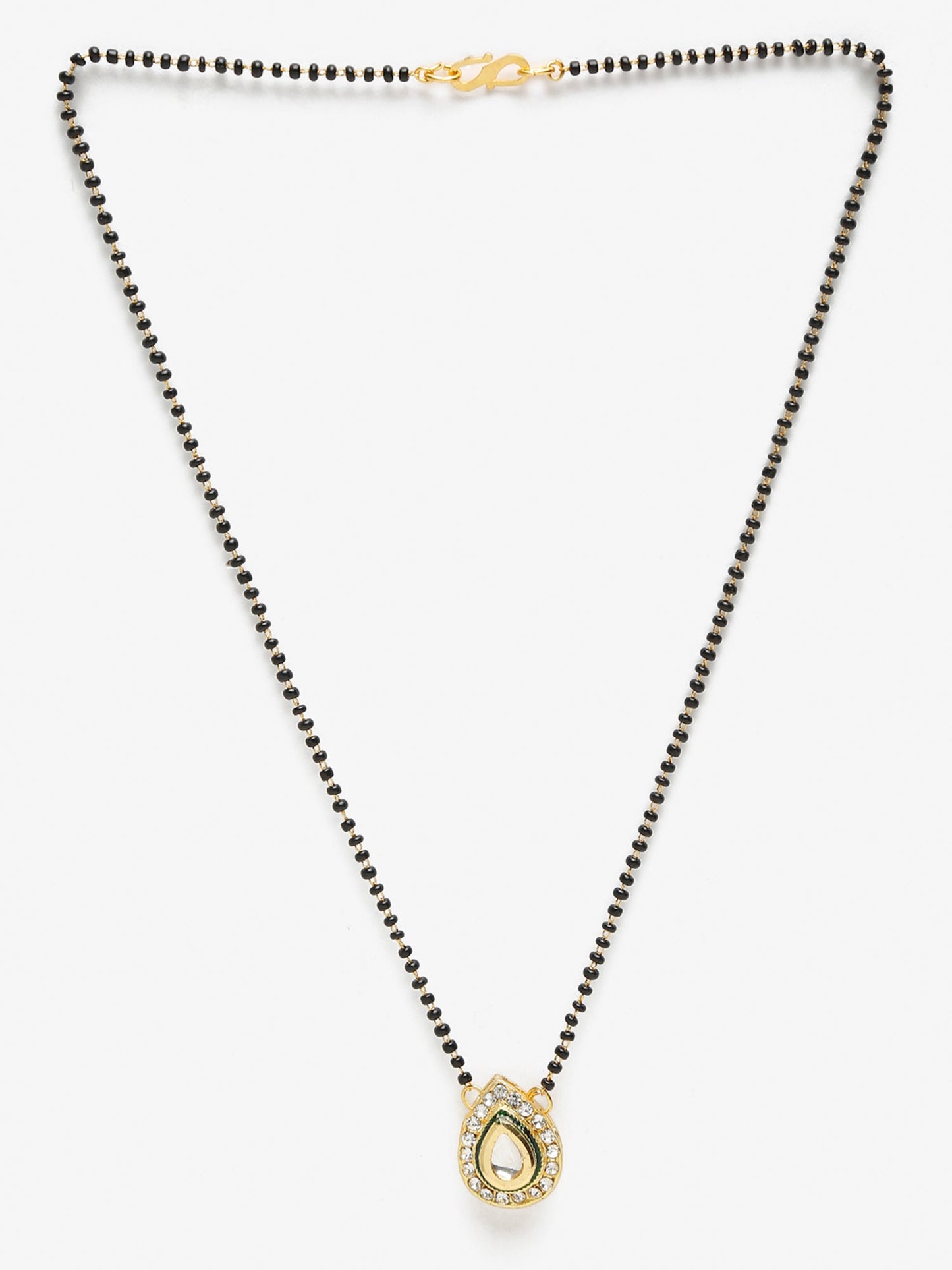 Black Gold Kundan Mangalsutra - Ruby Raang