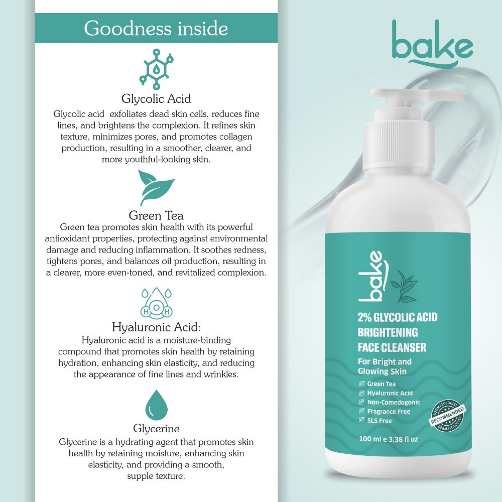 Bake 2% Glycolic Acid Exfoliating Face Wash