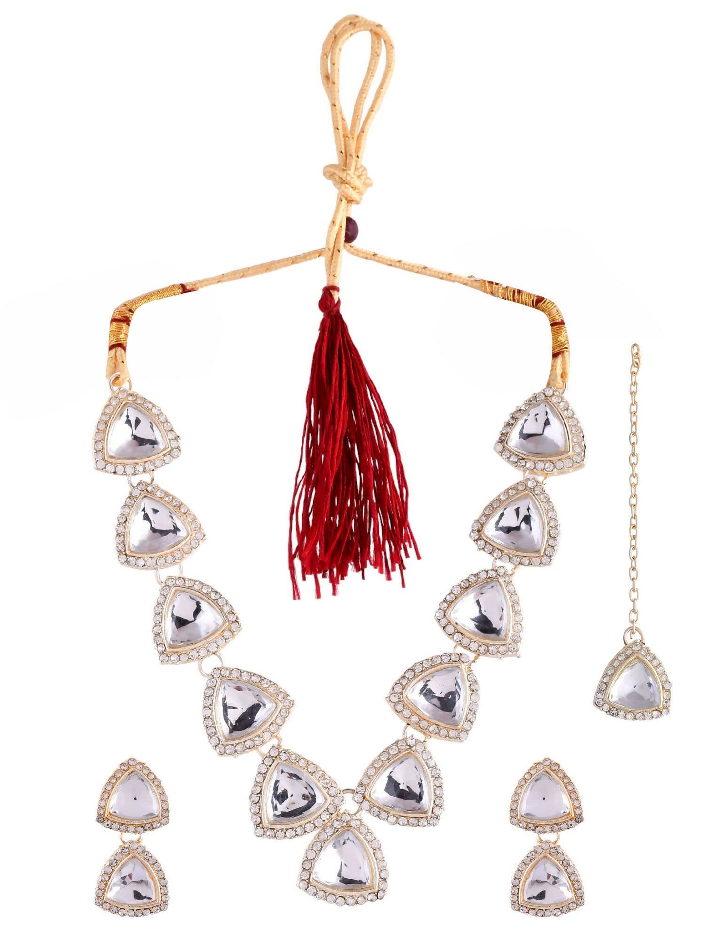 VOJ Women Silver Color stainless steel Jewellery Set