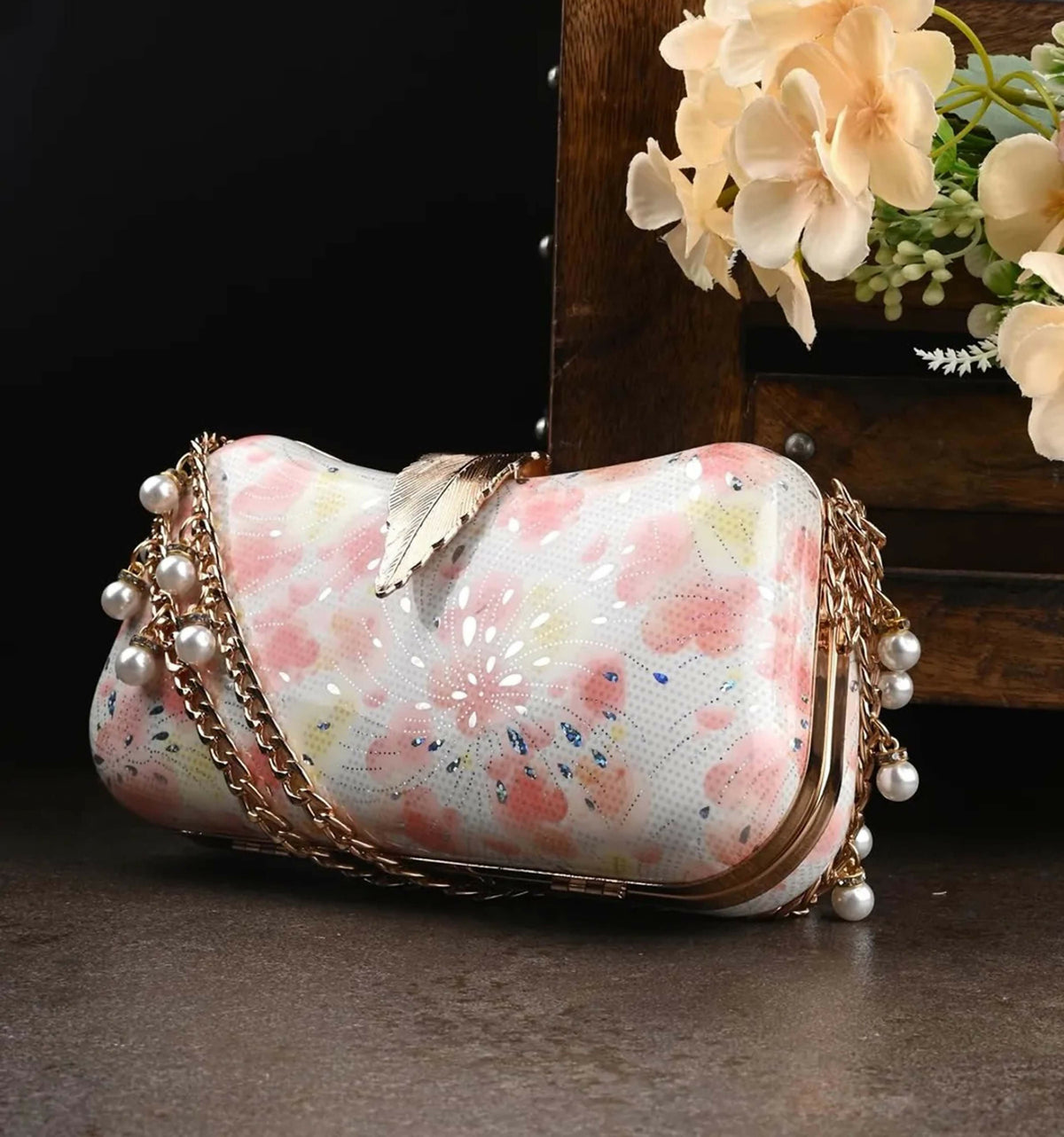 Joban Fashion Embellished Box Clutch - Multicolor